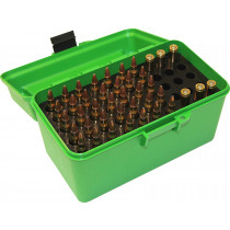 MTM Deluxe Ammo Box 50 rd. Handle 223Rem/204Ruger, green #H50-RS-10