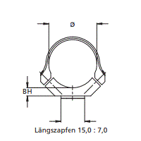 Recknagel Rings For Merkel Base, 25.4 mm 