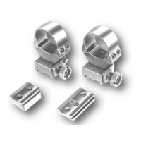 EAW Roll-off Mounts with foot plates for Mauser K 98, without bulb, 26 mm - KR 10 mm