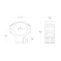 Hawke 34 mm Tactical Ring Mount for 9-11 Dovetail Rail, 15 mm