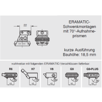ERAMATIC Swing (Pivot) mount, Krico 600/700/900/902 Deluxe, LM rail