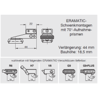 ERAMATIC Swing (Pivot) mount, Merkel SR1 Basic, LM rail