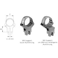 Recknagel Rear Ring with Windage Adjustment for Suhl-Claw Mount, 25.4 mm
