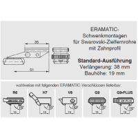 ERAMATIC Swing (Pivot) mount, Haenel SLB 2000+, Swarovski SR rail